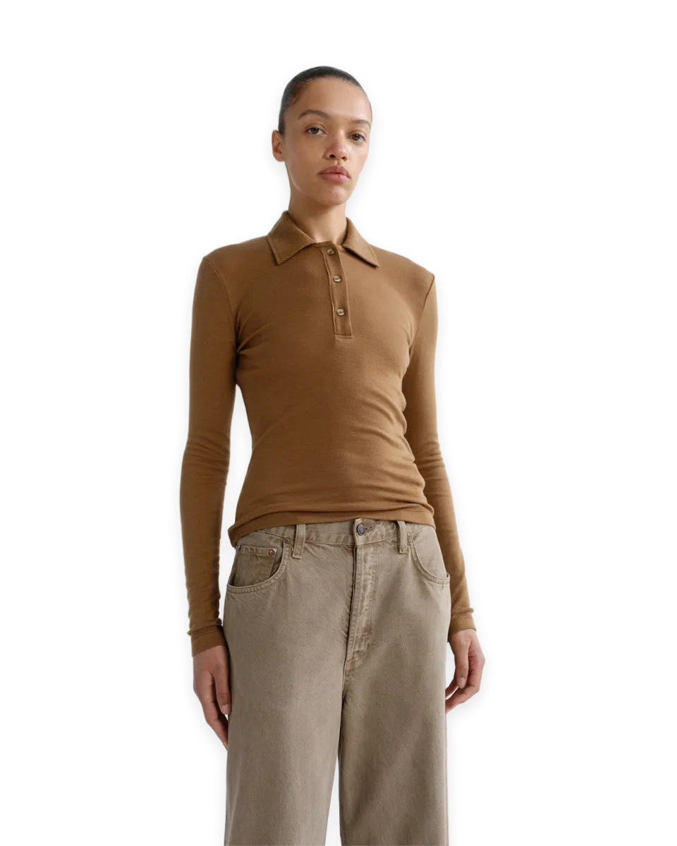 AGOLDE Amos Polo in Honeycomb