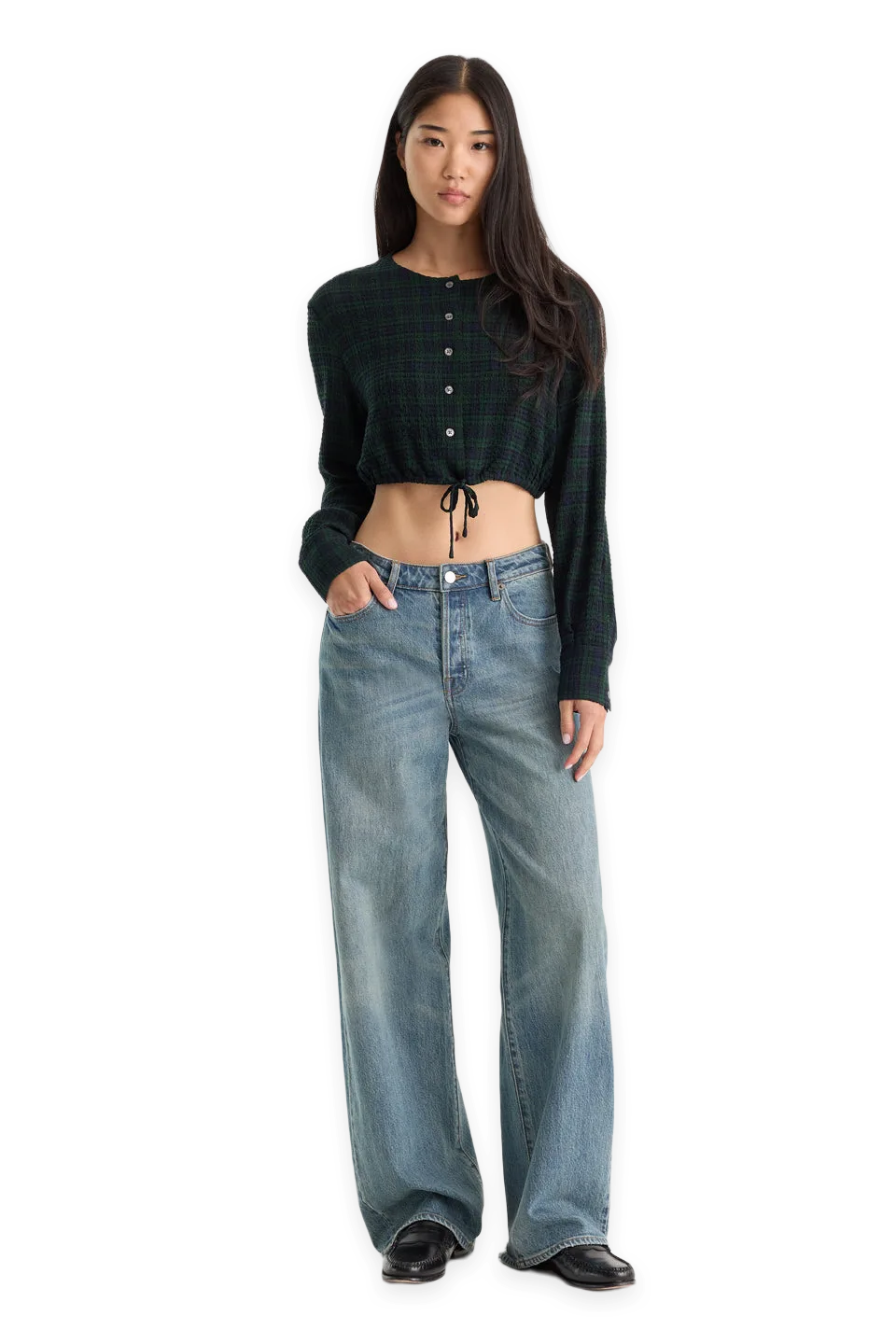 Good American VINTAGE WIDE JEANS · OAK