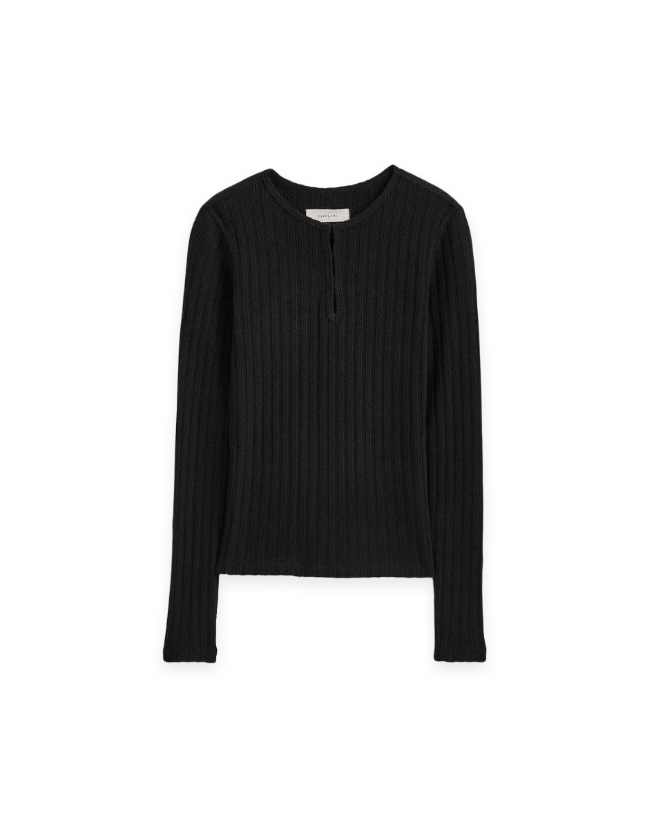 Everlane Pointelle Rib Henley