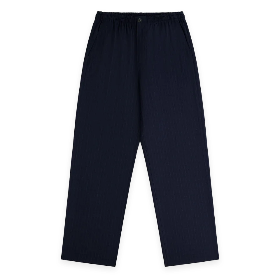Aimé Leon Dore Wool Chalk Stripe Elasticated Waist Trouser