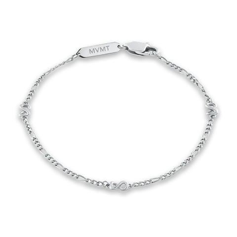 MVMT Figaro Chain Bracelet Silver