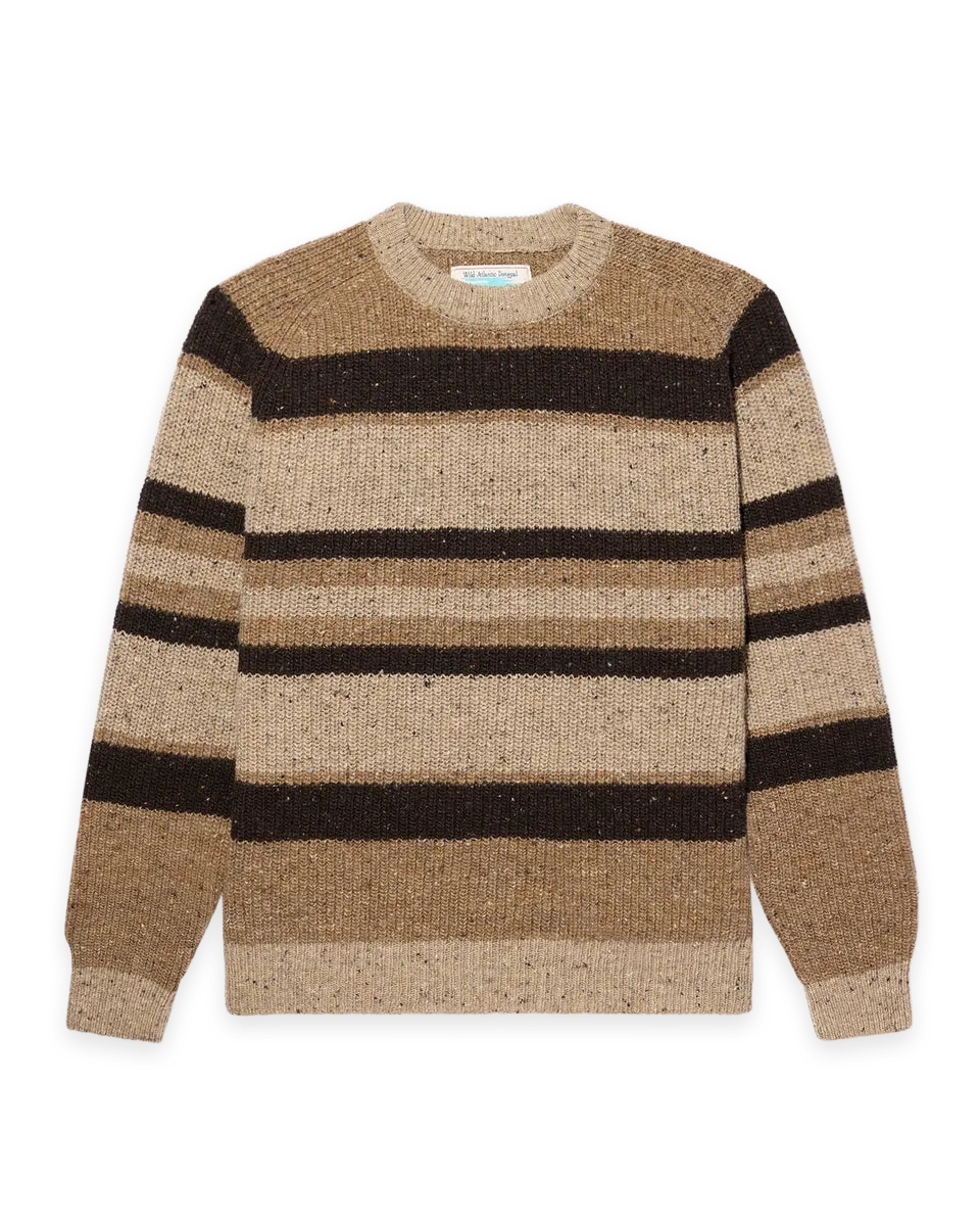 Noah Striped Donegal Shaker Sweater