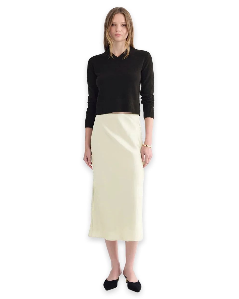 Everlane Slip Skirt in Silk Charmeuse
