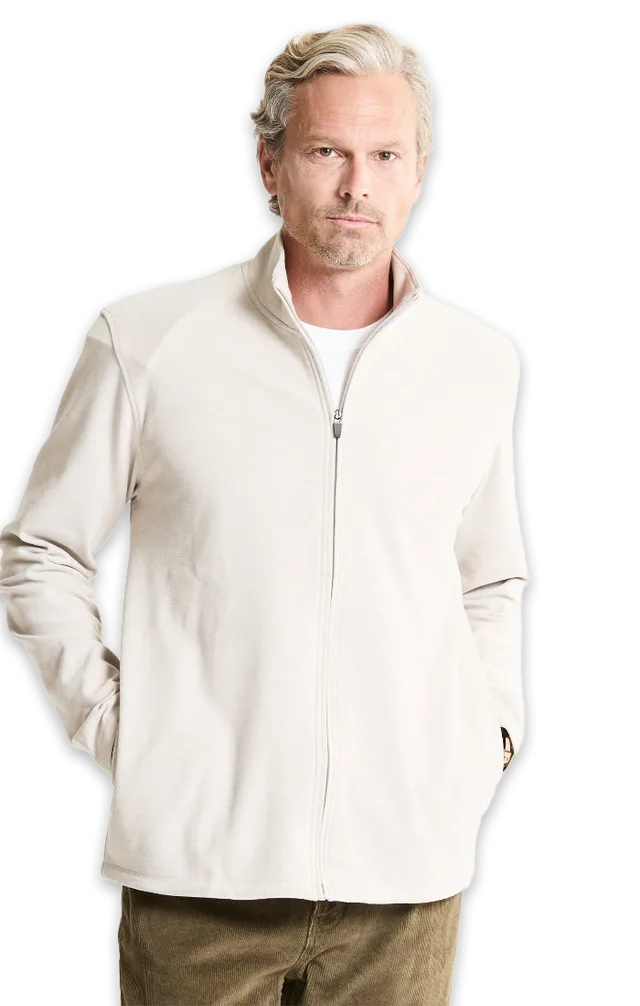Jachs NY Ultra Soft Heather Knit Full-Zip