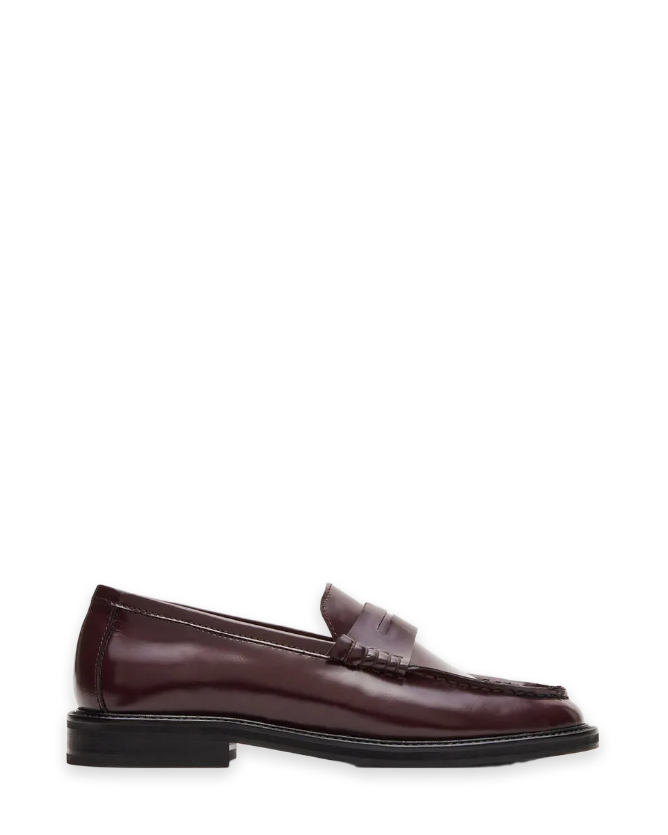 Steve Madden MADISON BURGUNDY BOX LEATHER
