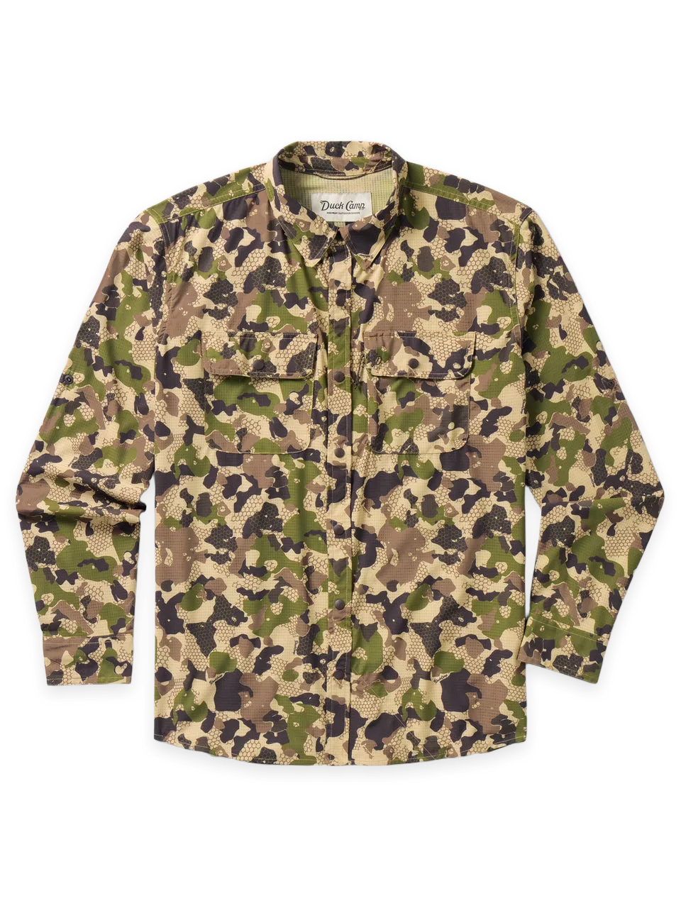 Duck Camp Men's Cast & Blast Perforated Shirt · Long Sleeve · Wetland