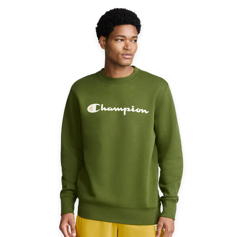 Champion Powerblend Crewneck Sweatshirt, Classic Script Logo