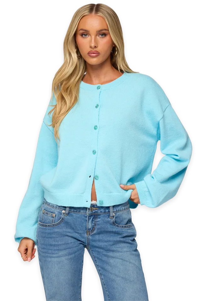 Edikted Fion Buttoned Knit Cardigan
