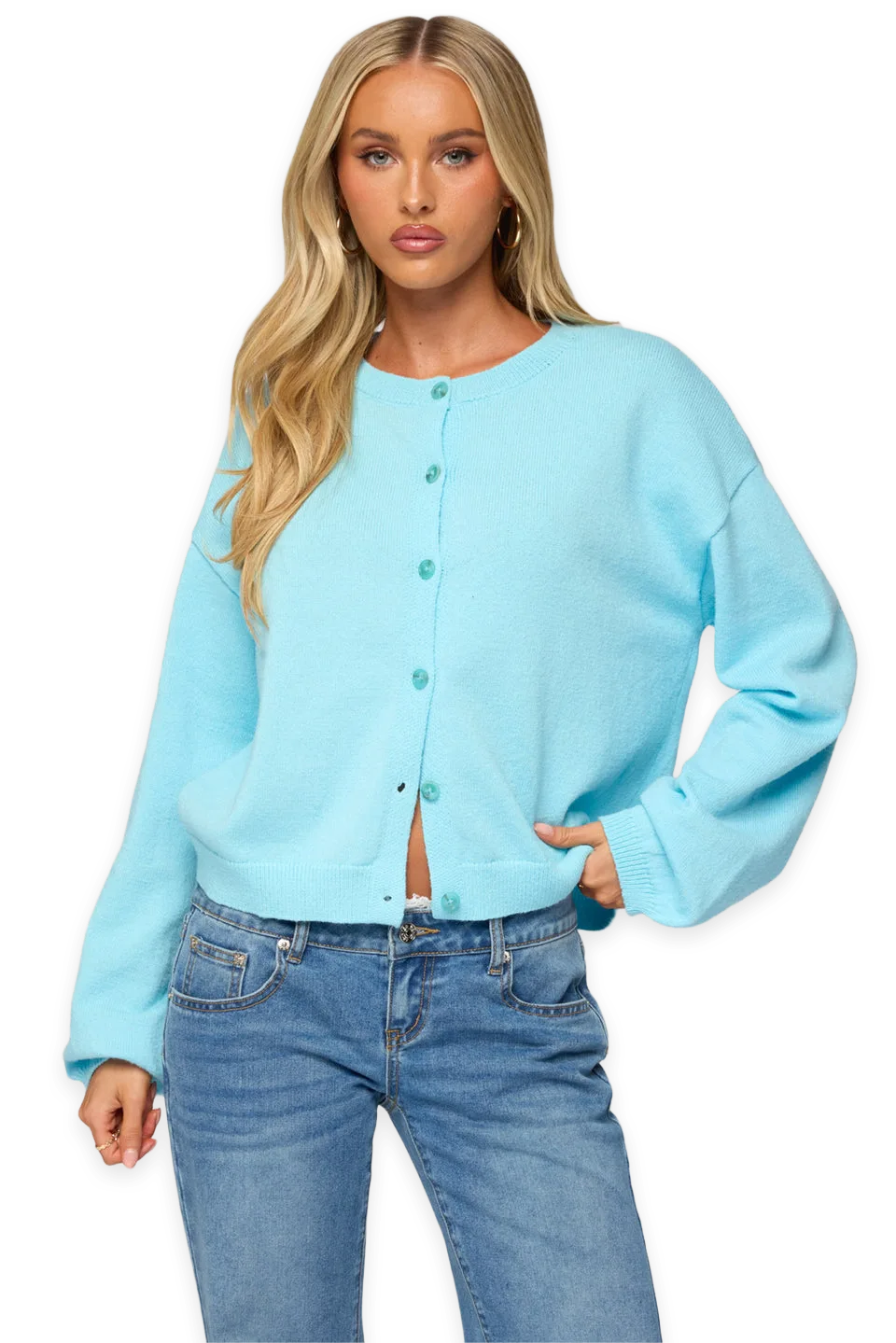 Edikted Fion Buttoned Knit Cardigan