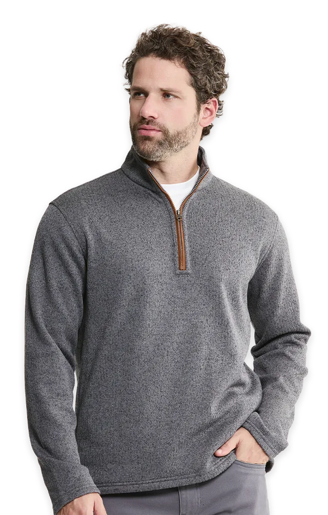 Jachs NY Stretch Sweater Fleece Quarter Zip Pullover