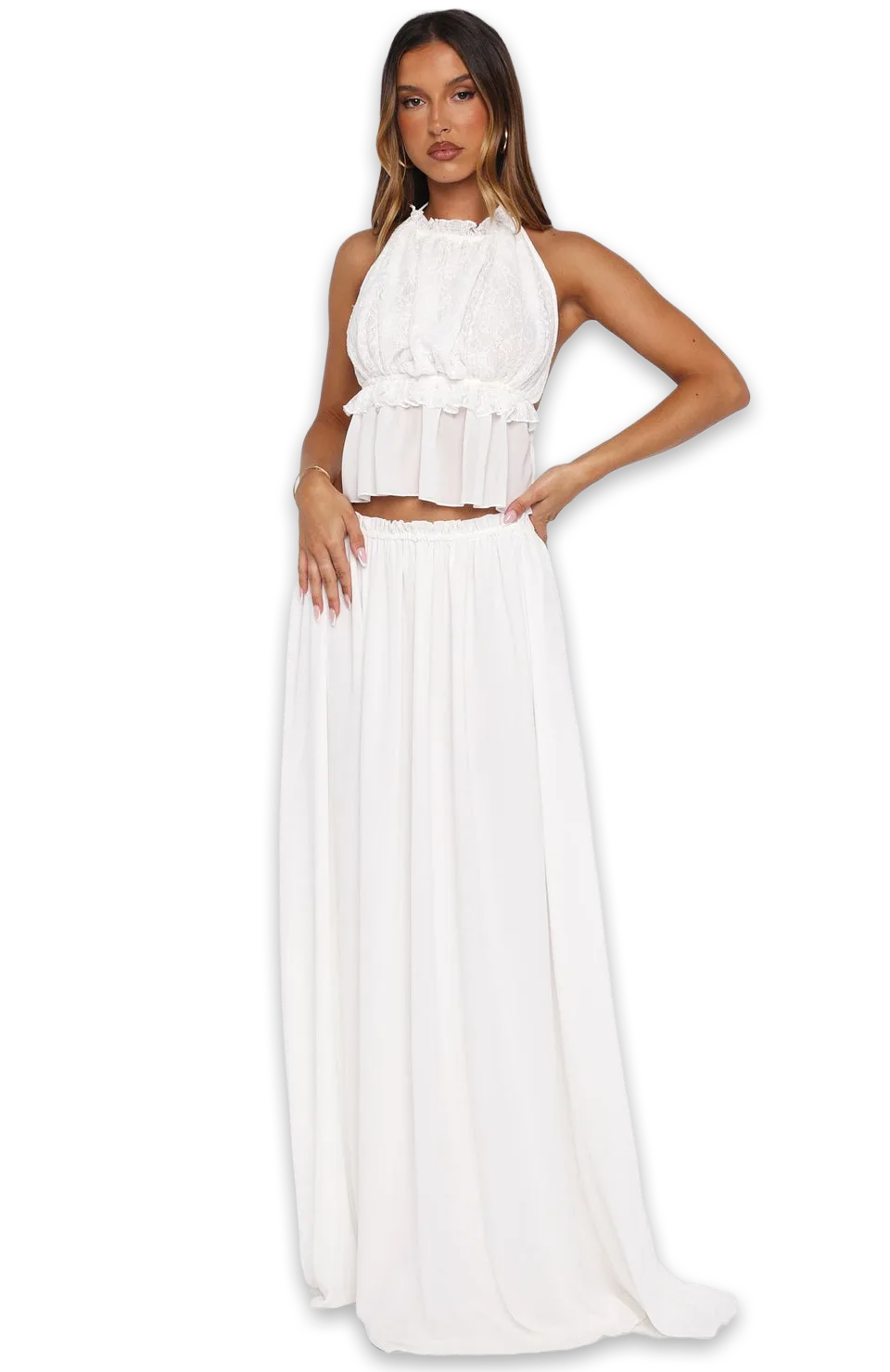 White Fox Pure Magic Maxi Skirt White, photo 3