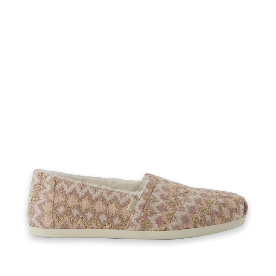 TOMS Womens Alpargata Classic Cozy Metallic Knit