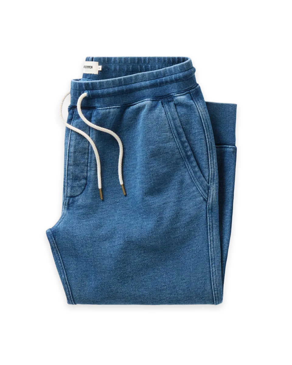 Taylor Stitch The Sunset Pant in Washed Indigo Terry