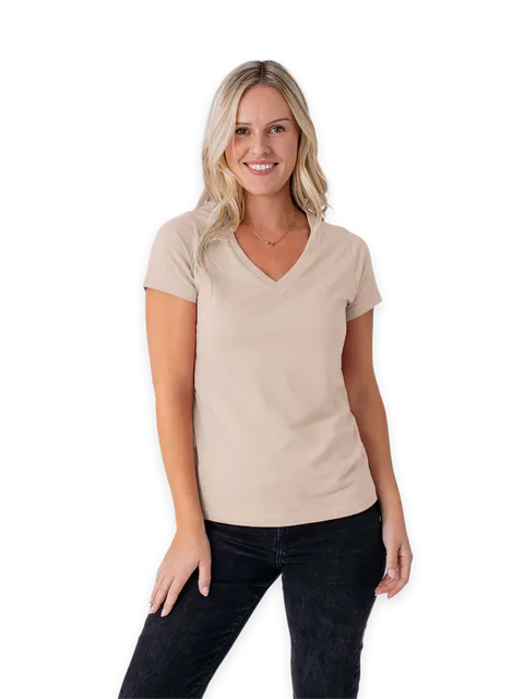 Fresh Clean Threads Desert Everyday V-Neck Tee