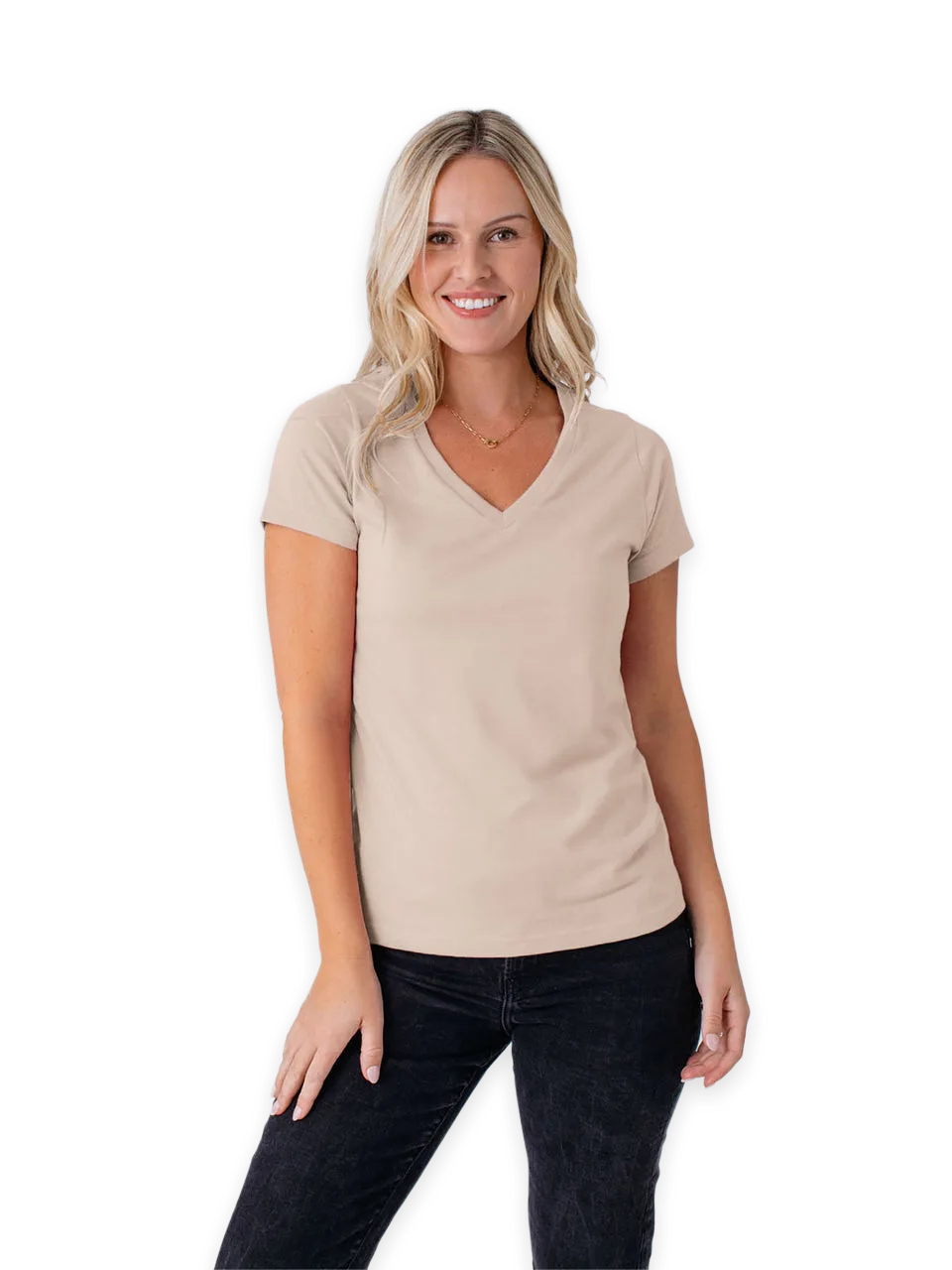 Fresh Clean Threads Desert Everyday V-Neck Tee