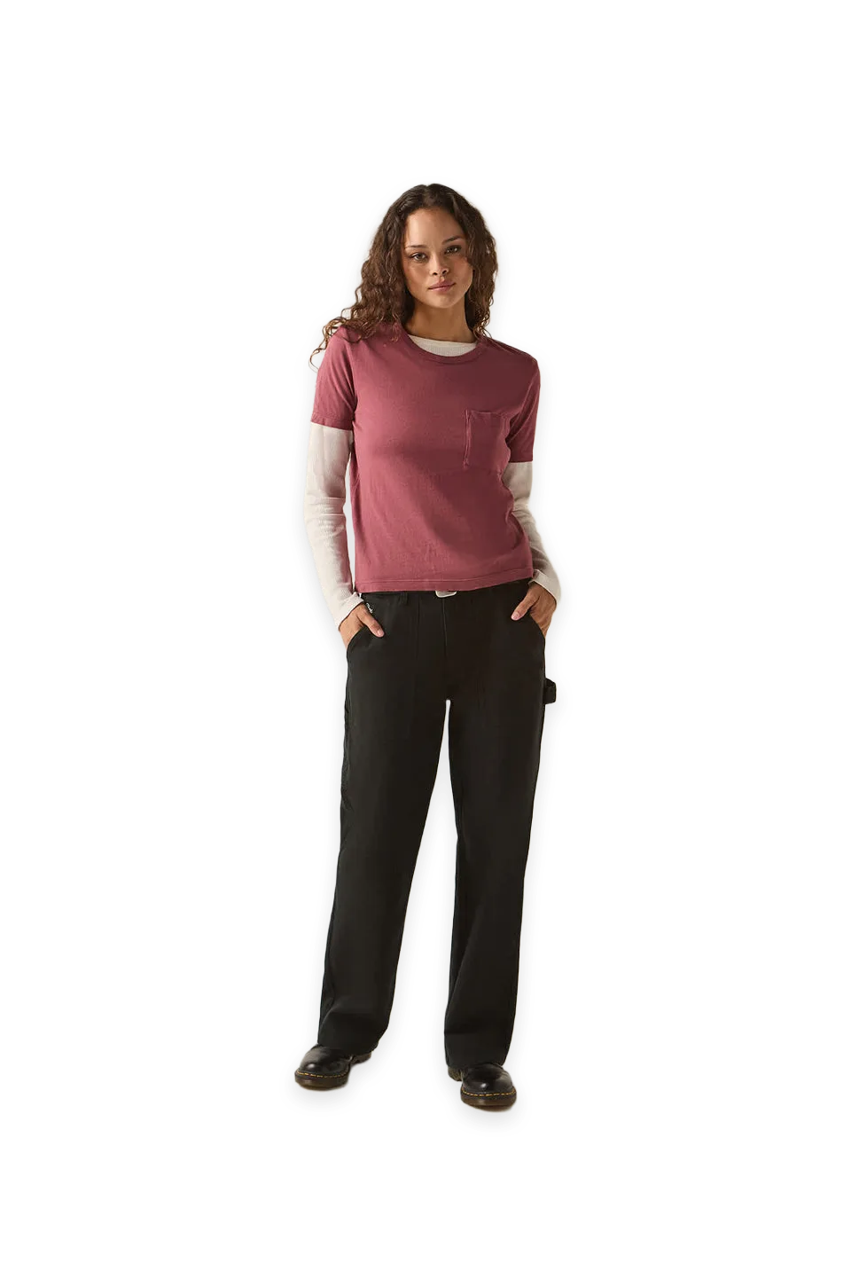 Brixton Carefree Organic Garment Dye Perfect T-Shirt · Wild Ginger