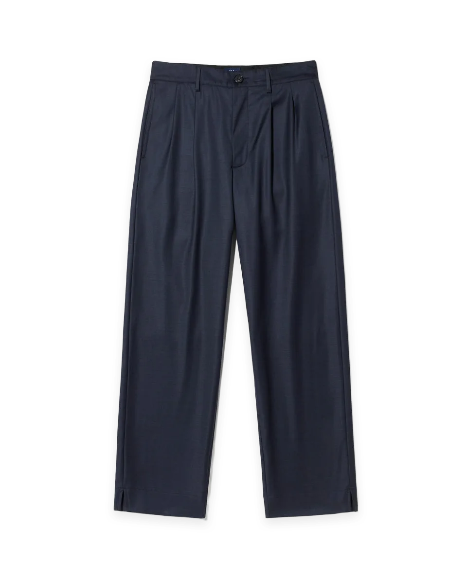 Noah Double-Pleat Split Hem Pant