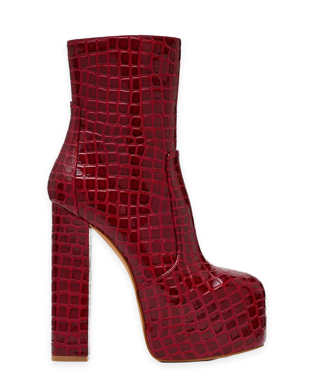 Steve Madden SENARA RED CROCODILE