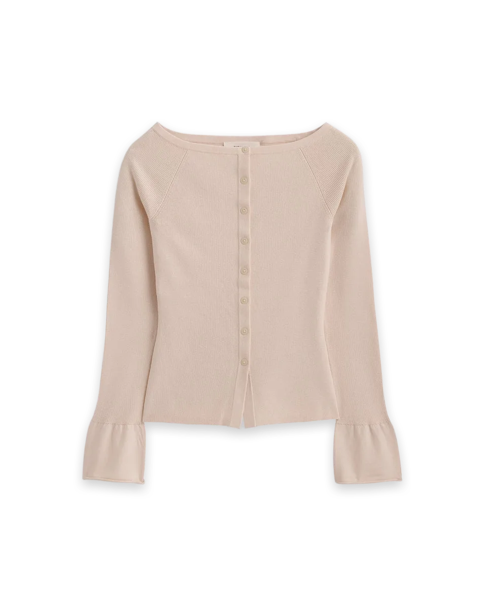 Everlane Fine Knit Off-The-Shoulder Cardigan