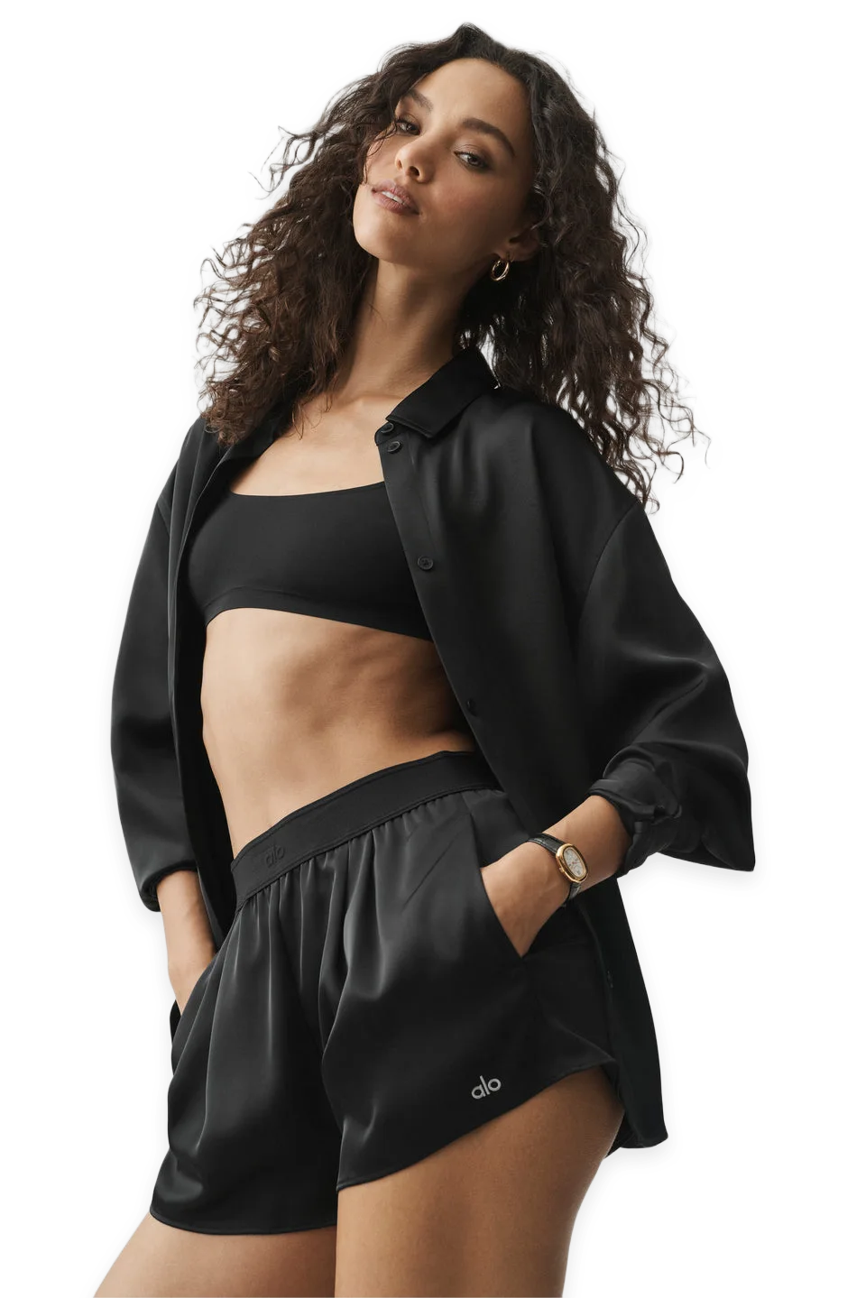 Alo Satin High-Waist Smooth Talker Short