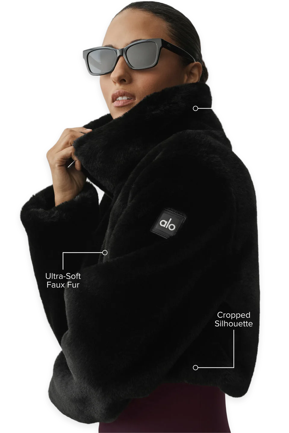 Alo Faux Fur Cropped Amore Jacket, photo 2