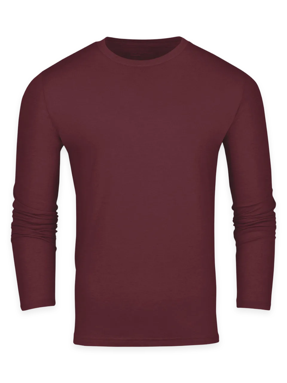 Fresh Clean Threads Burgundy Long Sleeve Crew Neck