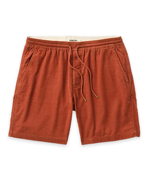 Taylor Stitch The Apres Short in Heather Chili Pincord