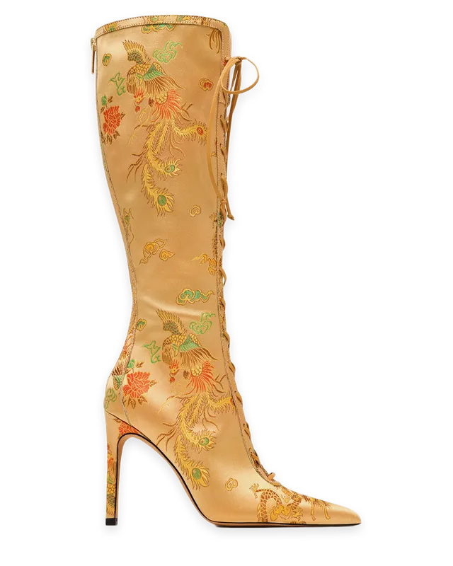 Steve Madden MAXINE CHAMPAGNE OLIVE BROCADE
