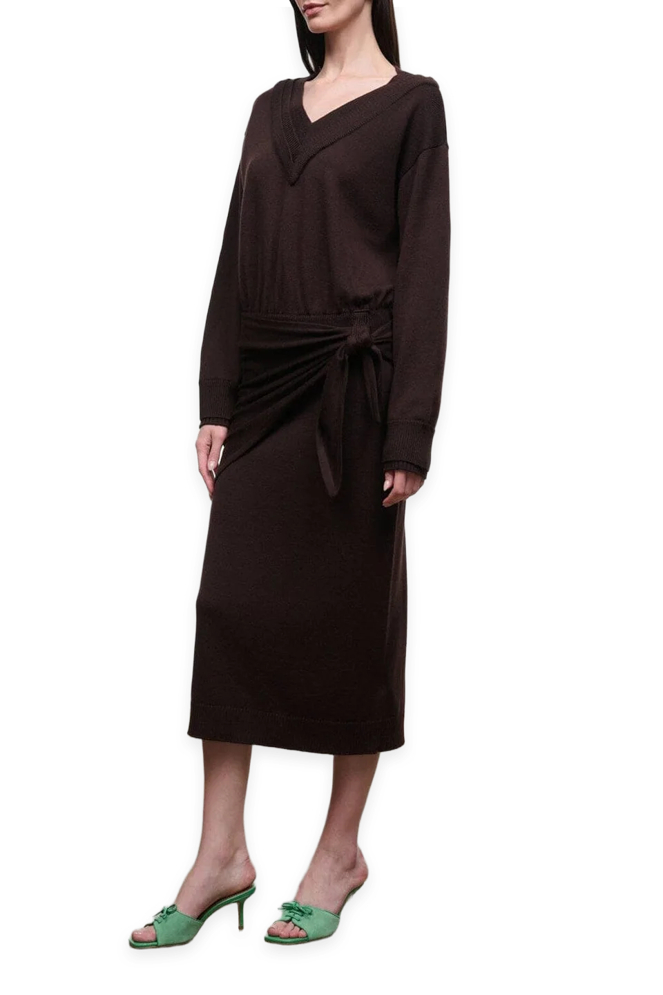 Staud Norman Sweater Dress · Dark Oak