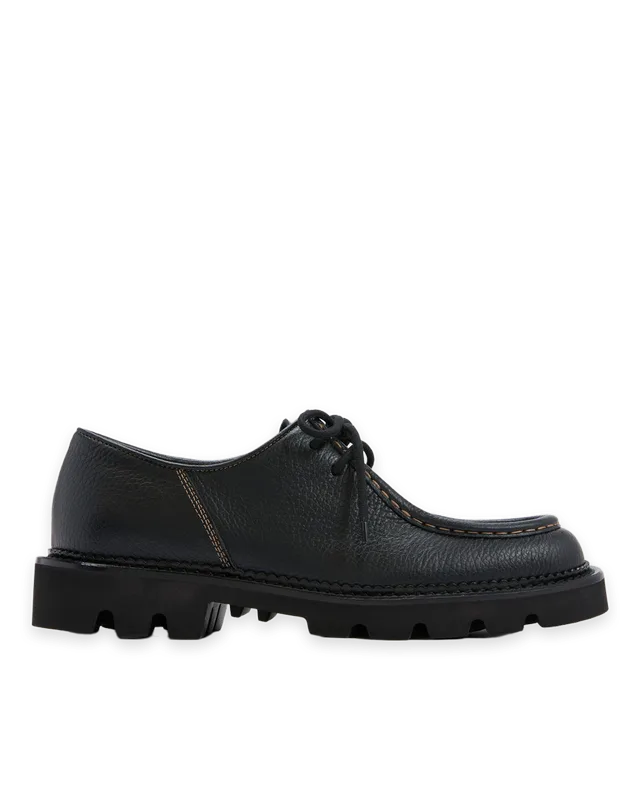 Everlane Collegium x Everlane Moc Toe Derby · Pebbled Nero · Men's