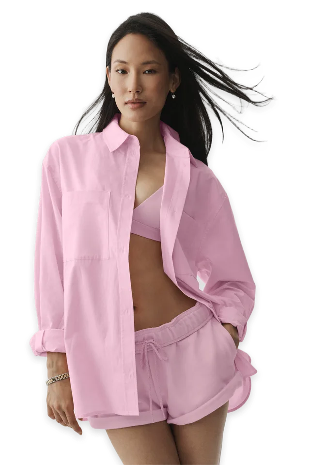 Alo Cotton Real Deal Button Up Long Sleeve