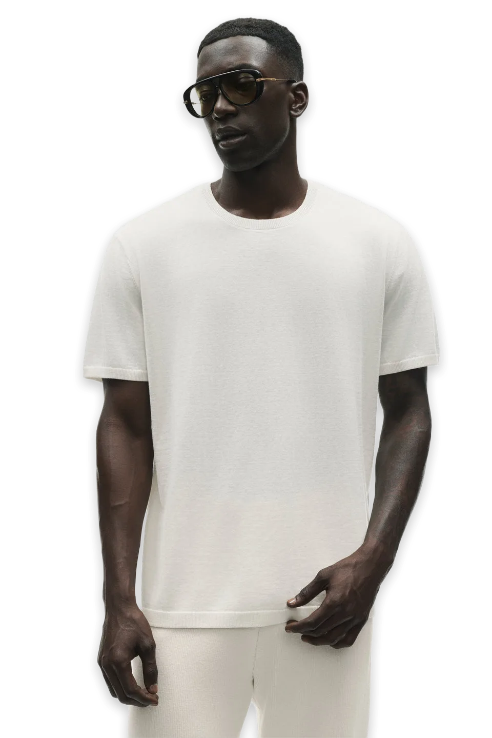 Alo Cashmere Blend Ever Soft Short Sleeve Crew