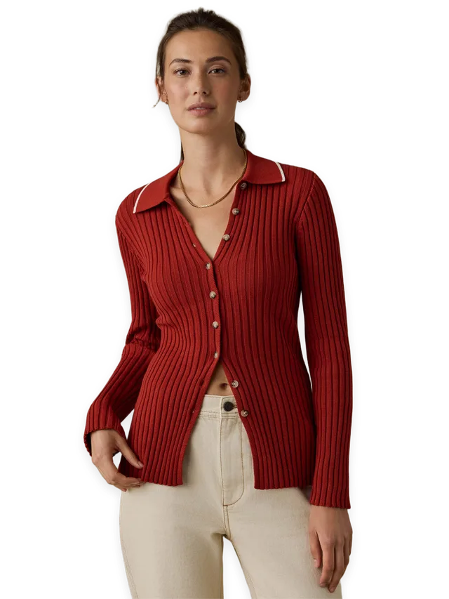 Faherty Sunwashed Cotton Ribbed Cardigan