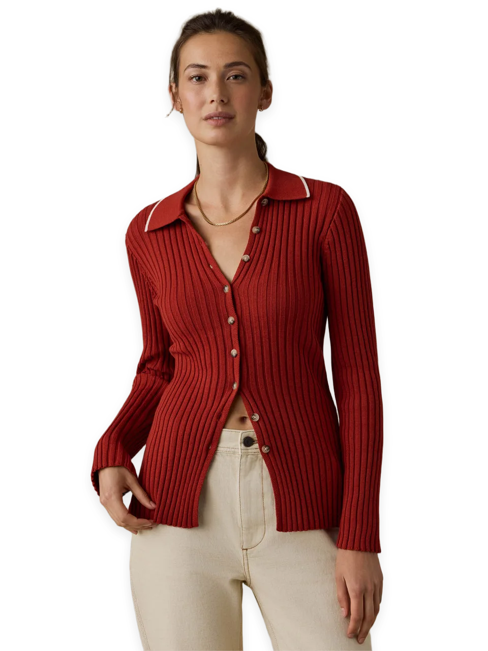 Faherty Sunwashed Cotton Ribbed Cardigan