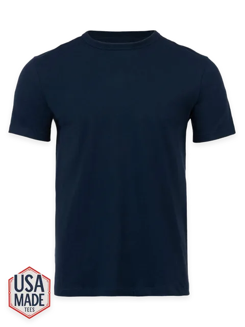 Fresh Clean Threads Heritage Navy Cotton Crew
