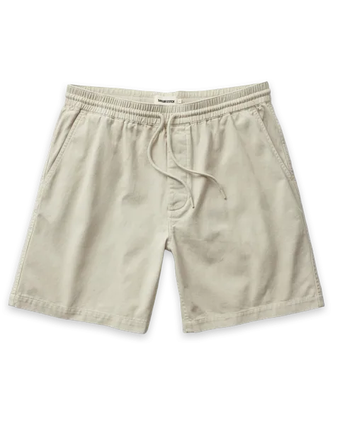 Taylor Stitch The Apres Short in Organic Aged Stone Foundation Twill