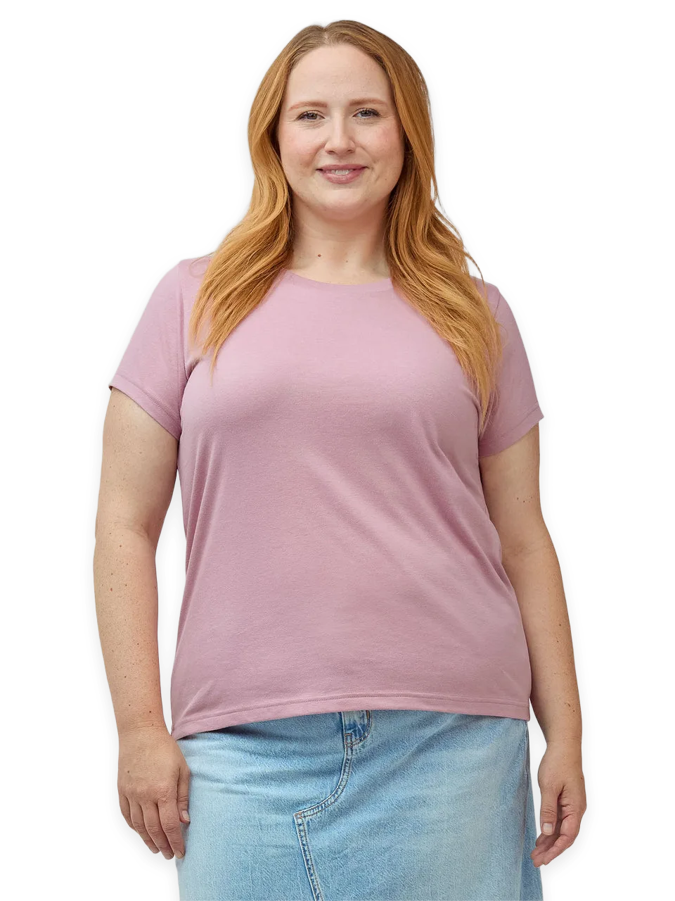 Fresh Clean Threads Chalk Pink Everyday Crew Neck Tee