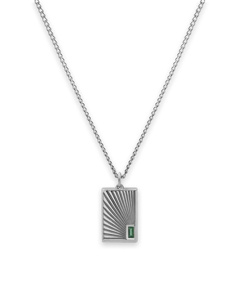 Miansai Miansai Sterling Silver Luma Agate Pendant Necklace
