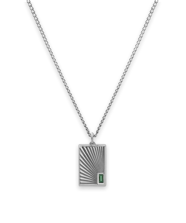 Miansai Miansai Sterling Silver Luma Agate Pendant Necklace