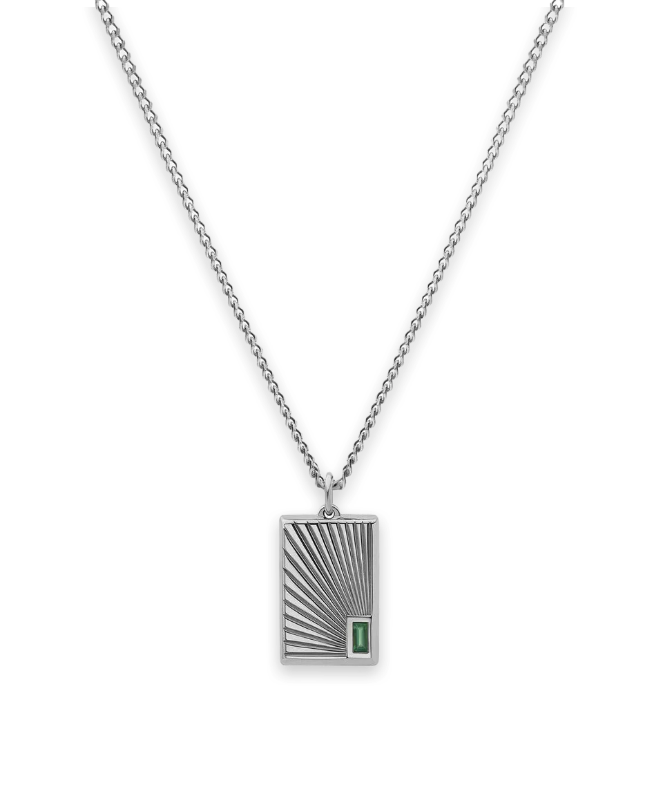 Miansai Miansai Sterling Silver Luma Agate Pendant Necklace