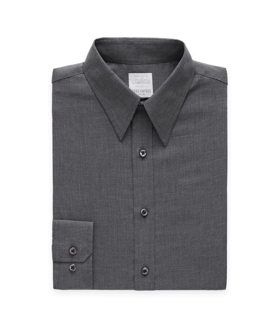 Todd Snyder Italian Featherweight Flannel Long Point Collar Dress Shirt