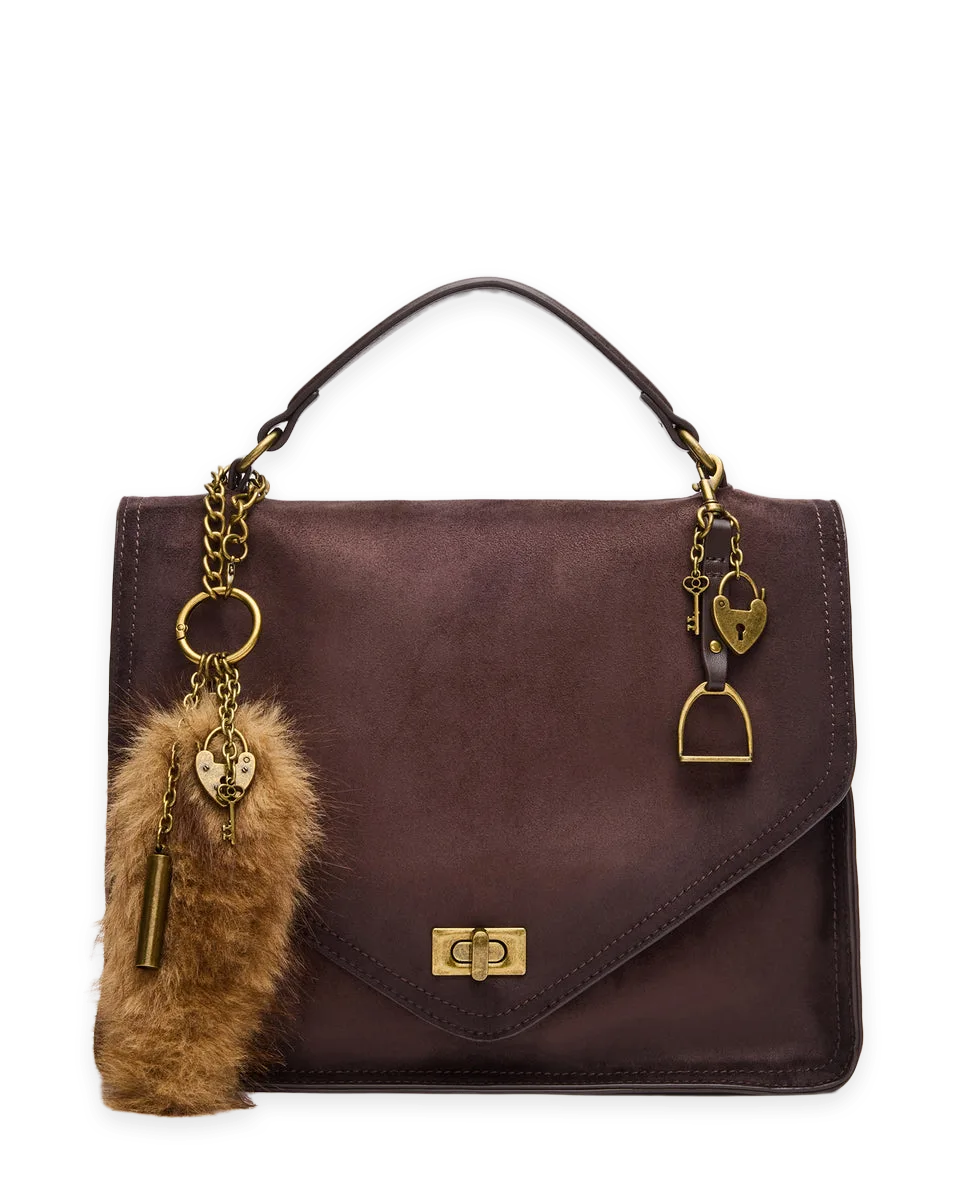 Steve Madden THEIA SUEDE BAG CHOCOLATE