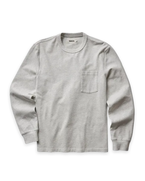 Taylor Stitch The Long Sleeve Shop Tee in Oat Twist
