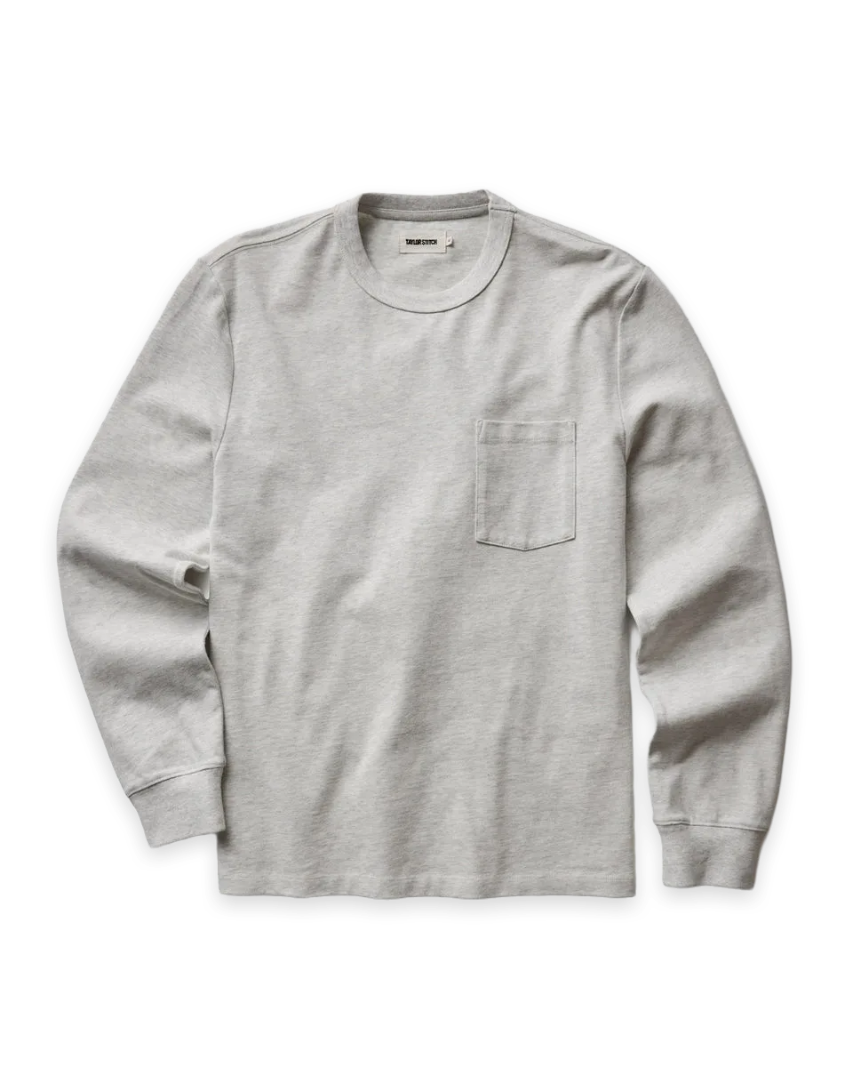 Taylor Stitch The Long Sleeve Shop Tee in Oat Twist