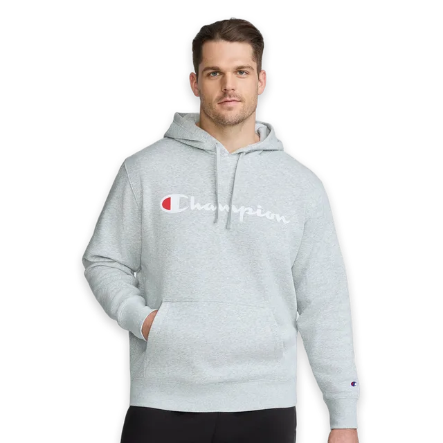 Champion Powerblend Hoodie, Full Script Logo · Big & Tall