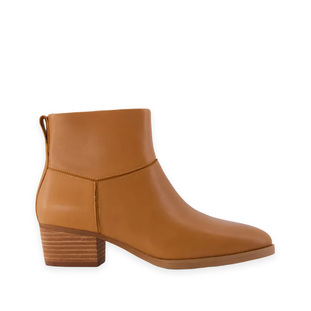 TOMS Womens Elia Ankle Boot Water Resistant Brown Sugar Leather