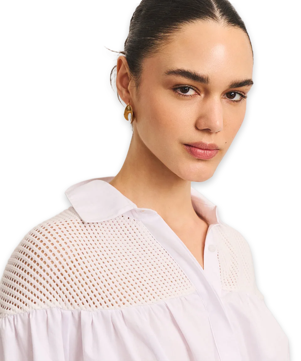Naadam Cotton Cashmere Mixed Media Tunic, photo 3