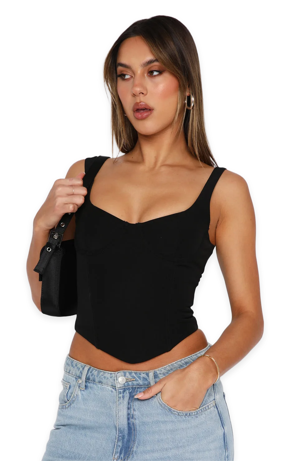 White Fox Forever Feels Bustier Black, photo 2