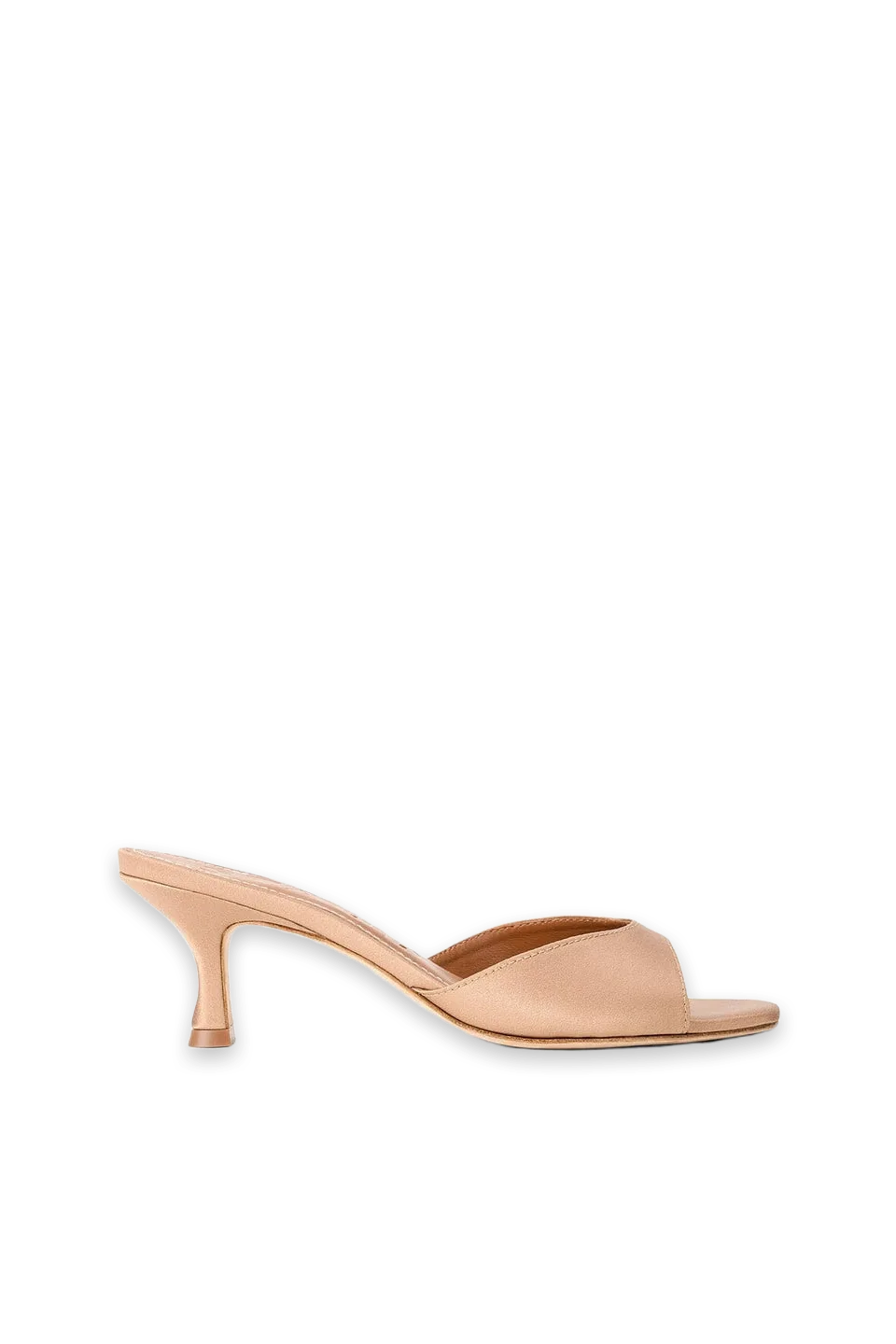 Staud Brigitte Satin Mule · Cashew