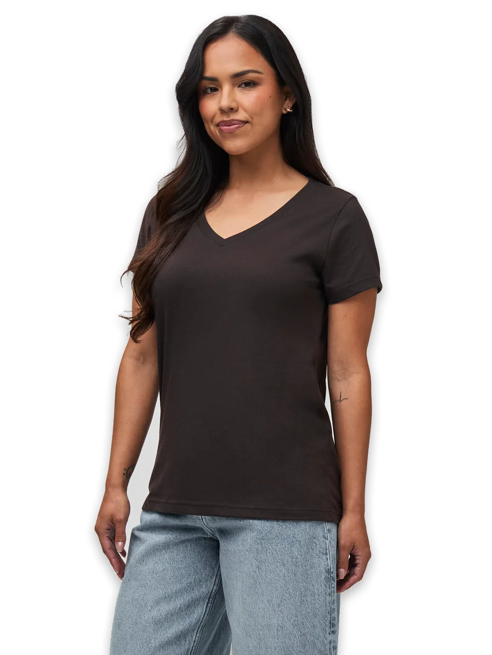 Fresh Clean Threads Espresso Everyday V-Neck Tee